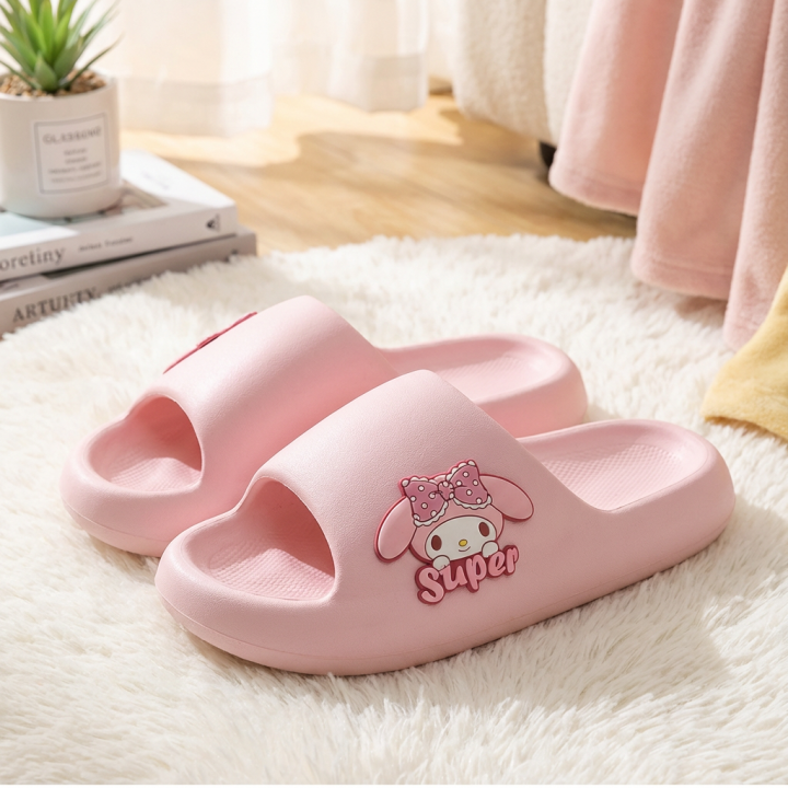 Super Bunny Cloud Soft Slides – Cute Pink EVA Slippers for Daily Comfort