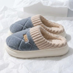 Blue Quilted Slippers - Comfortable & Stylish House Shoes