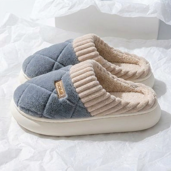Blue Quilted Slippers - Comfortable & Stylish House Shoes